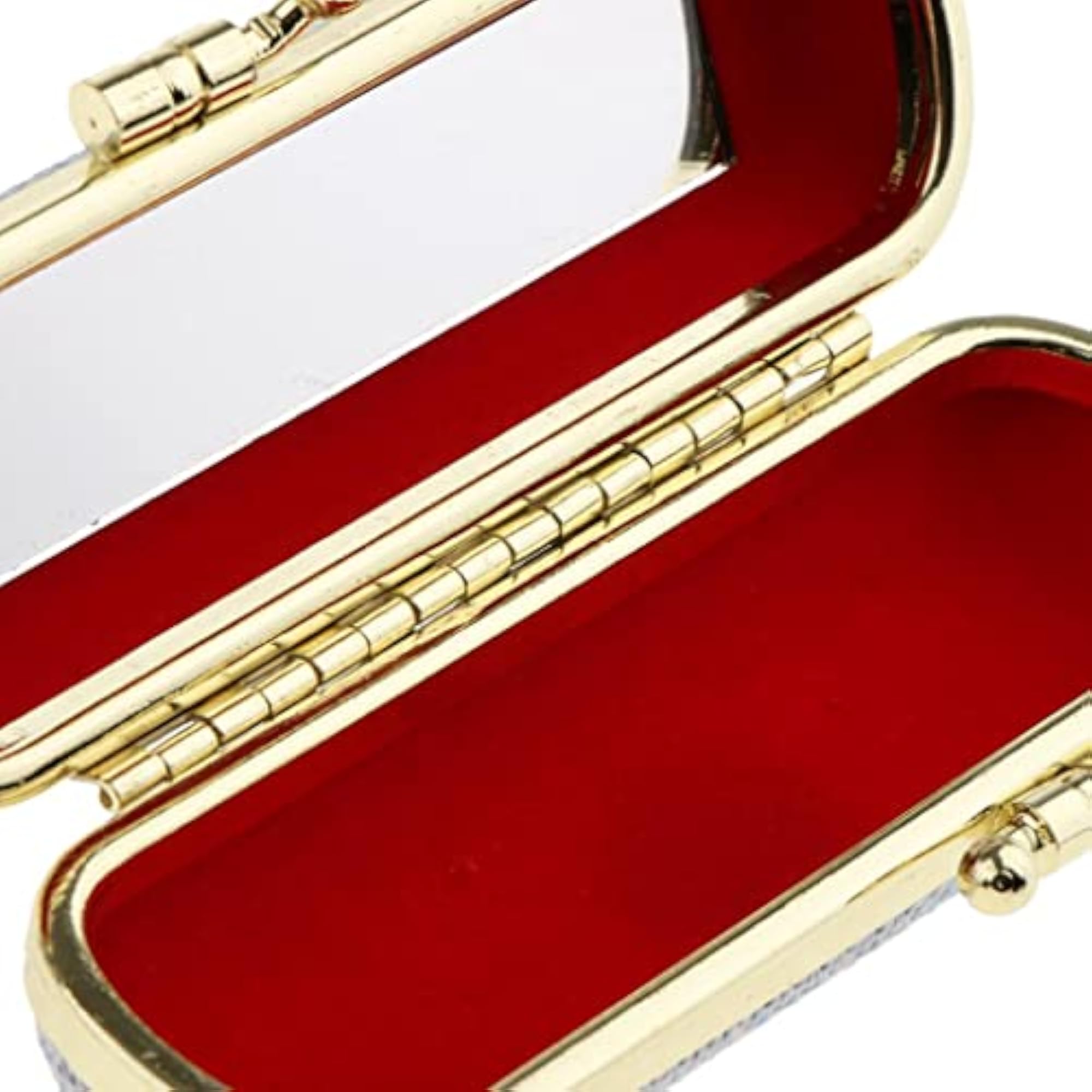 Soft Linen Cover Lipstick Case Holder with Mirror